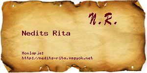 Nedits Rita névjegykártya